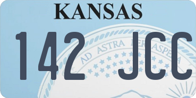 KS license plate 142JCC