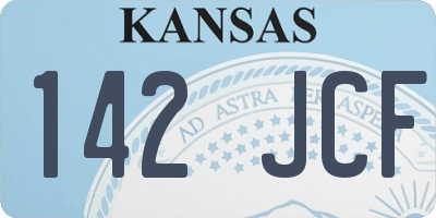 KS license plate 142JCF