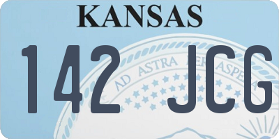 KS license plate 142JCG