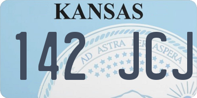 KS license plate 142JCJ