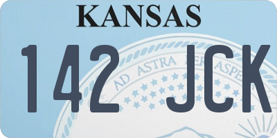 KS license plate 142JCK