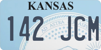 KS license plate 142JCM