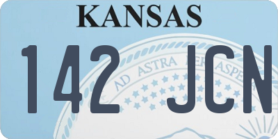 KS license plate 142JCN