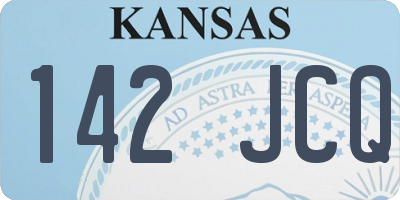 KS license plate 142JCQ