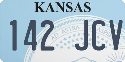 KS license plate 142JCV