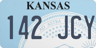 KS license plate 142JCY