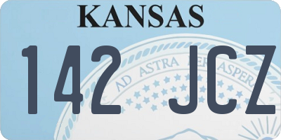 KS license plate 142JCZ