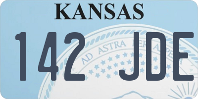 KS license plate 142JDE
