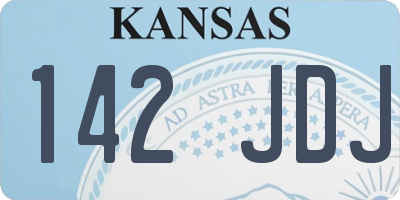 KS license plate 142JDJ