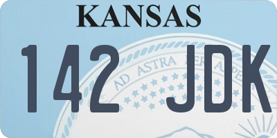 KS license plate 142JDK