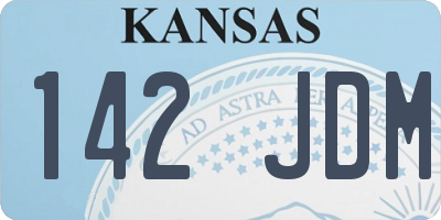 KS license plate 142JDM