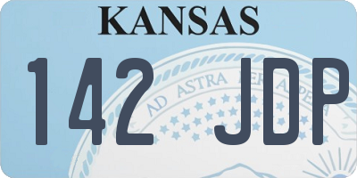 KS license plate 142JDP