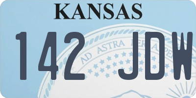 KS license plate 142JDW