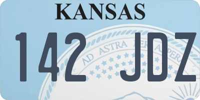 KS license plate 142JDZ