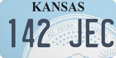 KS license plate 142JEC