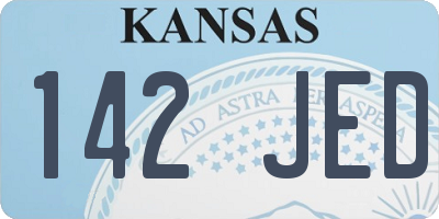KS license plate 142JED