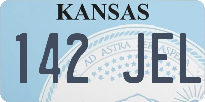 KS license plate 142JEL