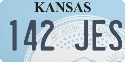 KS license plate 142JES