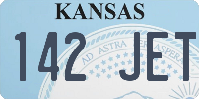 KS license plate 142JET