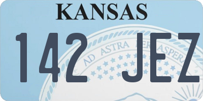 KS license plate 142JEZ