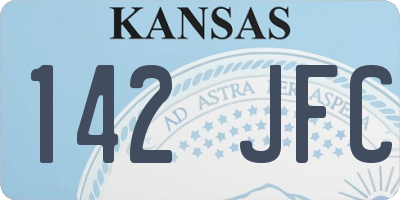 KS license plate 142JFC