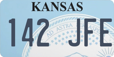 KS license plate 142JFE