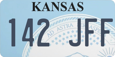 KS license plate 142JFF