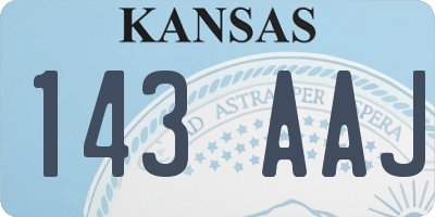 KS license plate 143AAJ