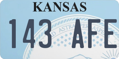KS license plate 143AFE