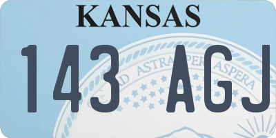 KS license plate 143AGJ