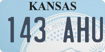 KS license plate 143AHU