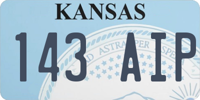KS license plate 143AIP