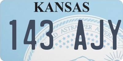 KS license plate 143AJY