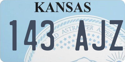 KS license plate 143AJZ
