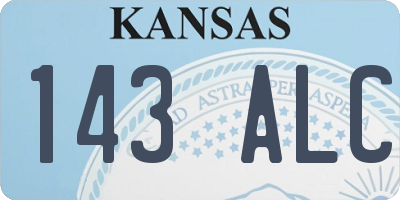 KS license plate 143ALC