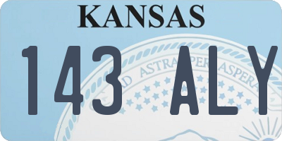 KS license plate 143ALY