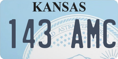 KS license plate 143AMC
