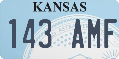 KS license plate 143AMF