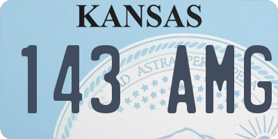 KS license plate 143AMG