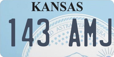 KS license plate 143AMJ