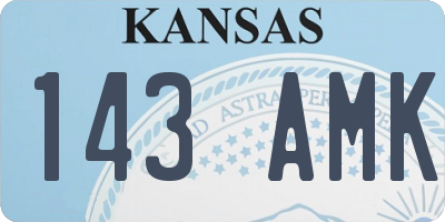 KS license plate 143AMK