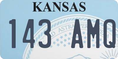 KS license plate 143AMQ