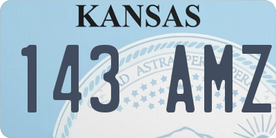 KS license plate 143AMZ