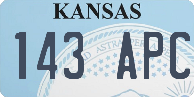 KS license plate 143APC