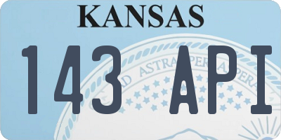 KS license plate 143API