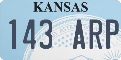 KS license plate 143ARP