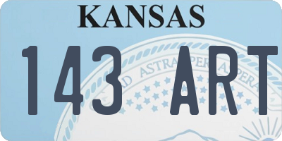 KS license plate 143ART