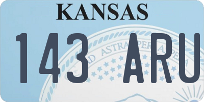KS license plate 143ARU