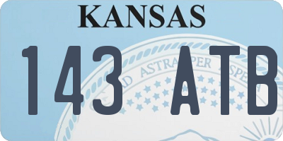 KS license plate 143ATB