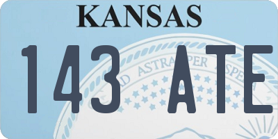 KS license plate 143ATE